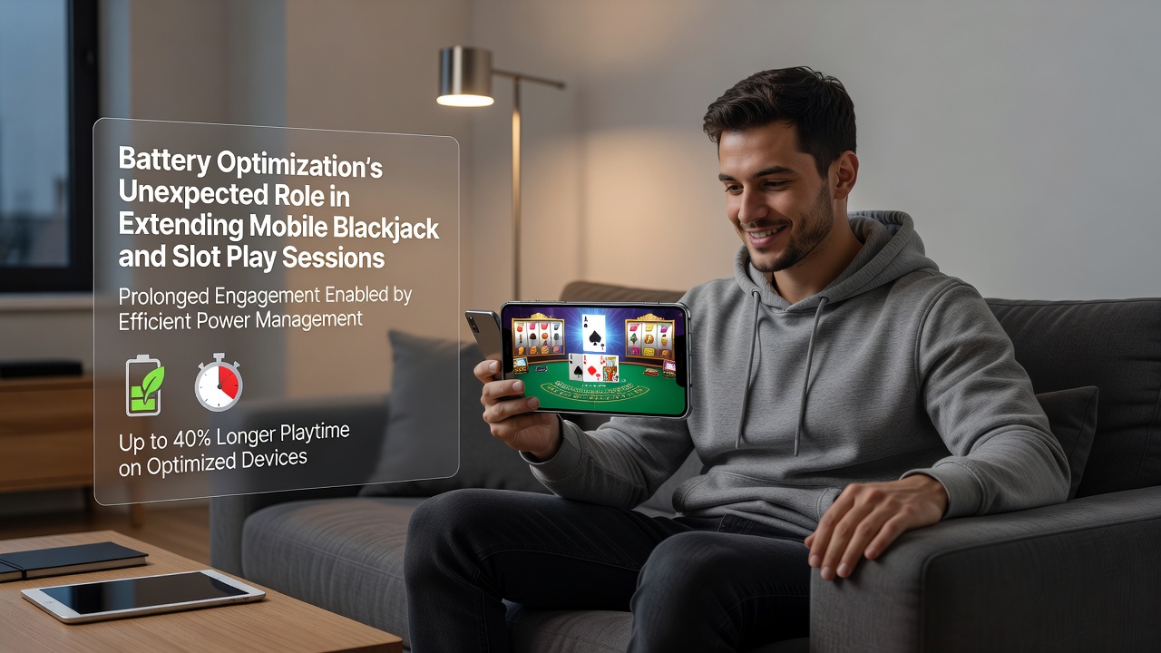 Vergleich von Akkuverbrauch mit und ohne Optimierung bei mobilen Spielen