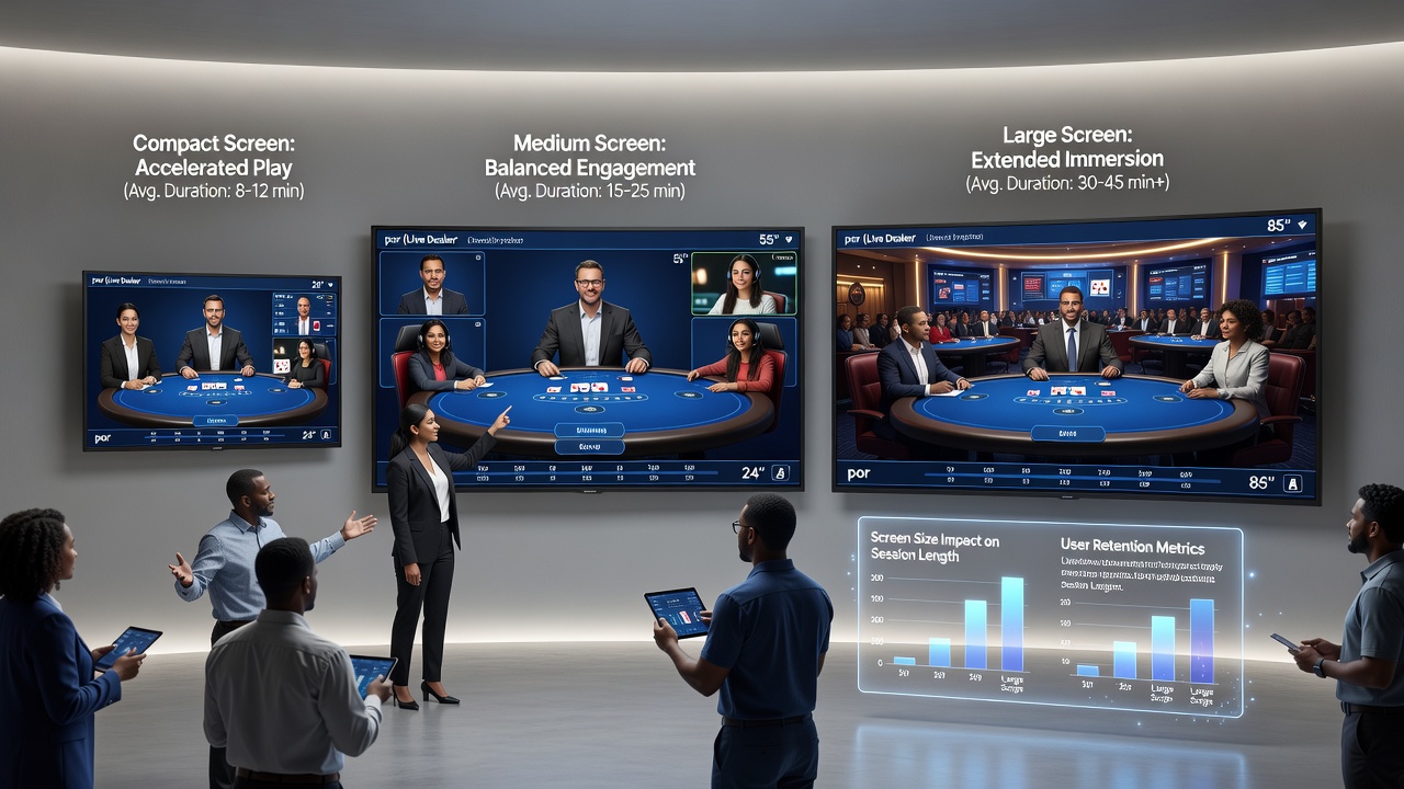 Darstellung von Live-Dealer-Sitzungen auf unterschiedlich großen mobilen Bildschirmen mit Fokus auf Ergonomie