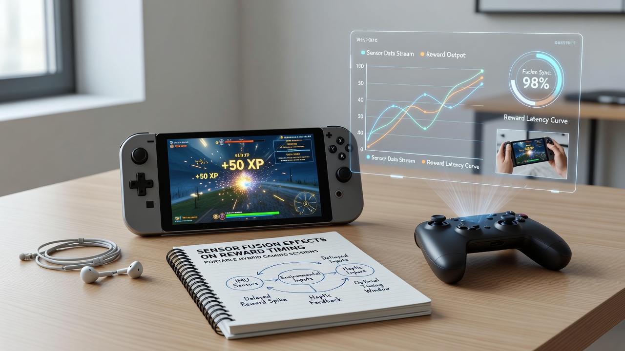 Darstellung von Belohnungsauslösern durch Sensorfusion in hybriden mobilen Spielsitzungen